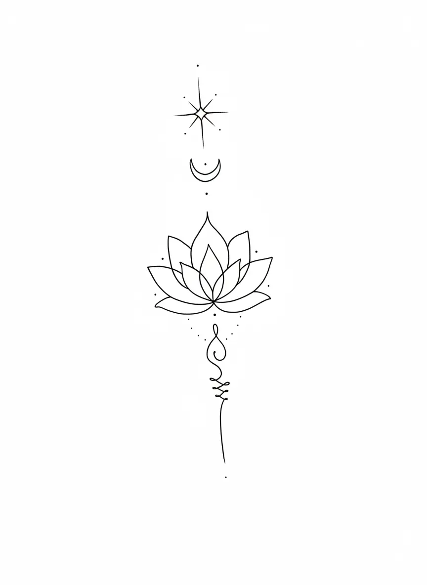 Minimalist Tattoo - Stencil