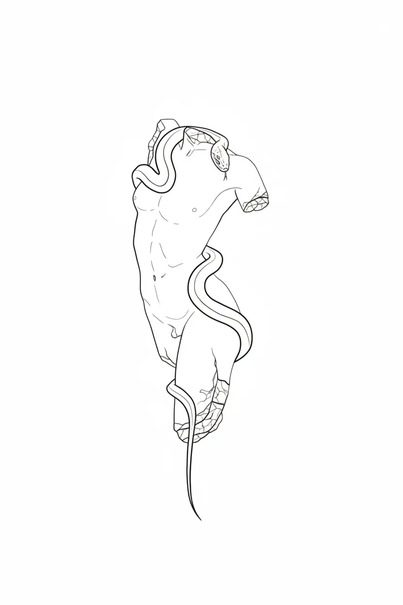 Surrealist Statue - Stencil